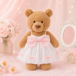 Medium Bartholomew Bear & 12" Plush Clothes Outfit - Twilight Cloud Tulle Dress